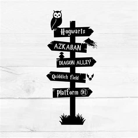 Direction Signs Svg Signs Of Hogwarts Svg File For Cricut Etsy