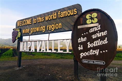 Welcome Sign To Napa Valley Photograph By George Oze Fine Art America