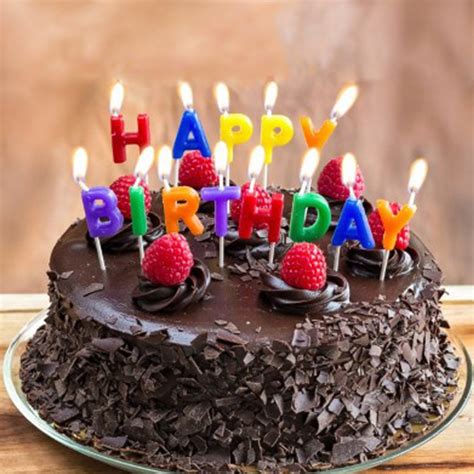 Refer to a few chocolate ice cream samples and proceed to create free online birthday cake images right away. Happy Birthday Dark Truffle Chocolate Cake @ Best Price ...
