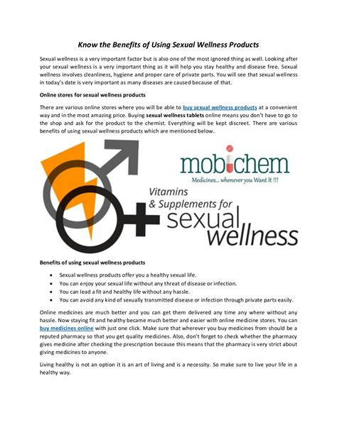 know the benefits of using sexual wellness products