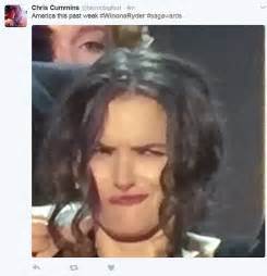 Winona Ryder Sparks Memes During Sag Awards Speech Daily Mail Online