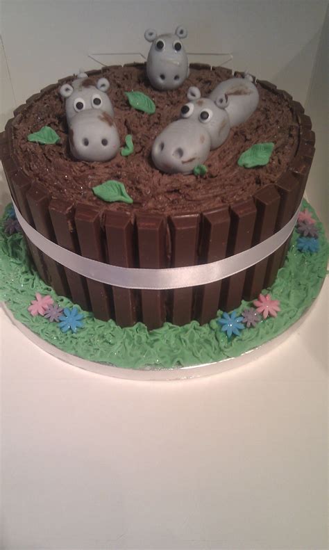 Hippo In Mud Cake Hippo Cake Cake Decorating Cake