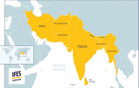 India And South Asia Map Map