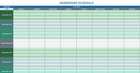 Free Daily Schedule Templates For Excel Smartsheet Daily Calendar