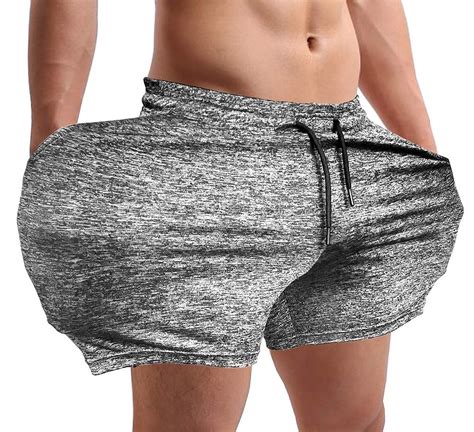 buy lehmanlin men s workout running shorts 5 inch inseam bodybuilding quick dry shorts gray 2xl