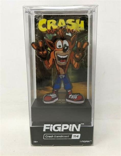New 2018 Figpin Crash Bandicoot Peace 114 Activision Enamel Pin In Box