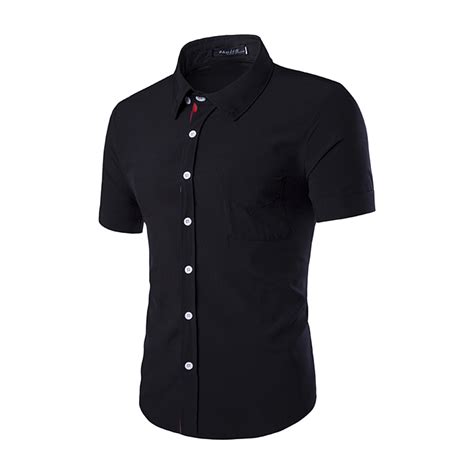 Mens Button Down Tailor Fit Soft 100 Cotton Short Sleeve Dress Shirt