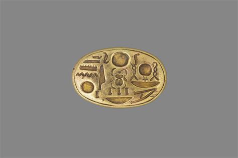 Signet Ring With Tutankhamuns Throne Name New Kingdom The
