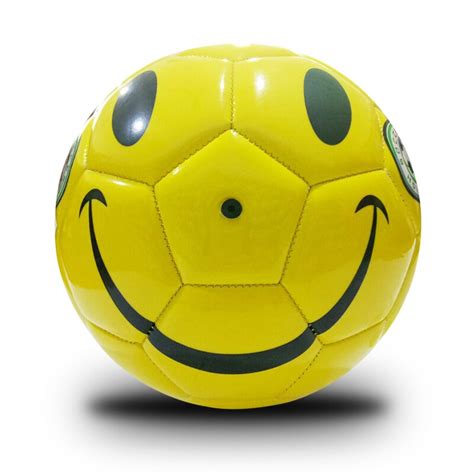 1 Piece Yellow Smiling Face Soccer Ball Children Kids Playing Funny