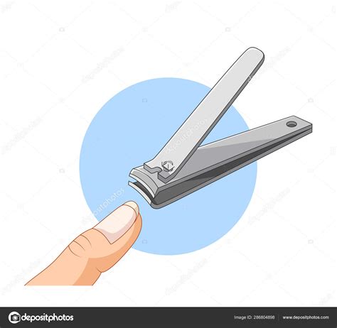 Vector Illustration Cartoon Nail Clipper White Background Stock Vector