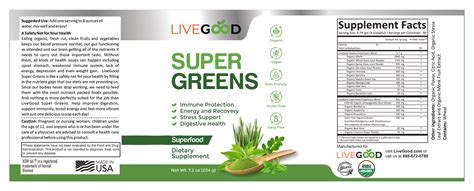 Organic Super Greens Avileni