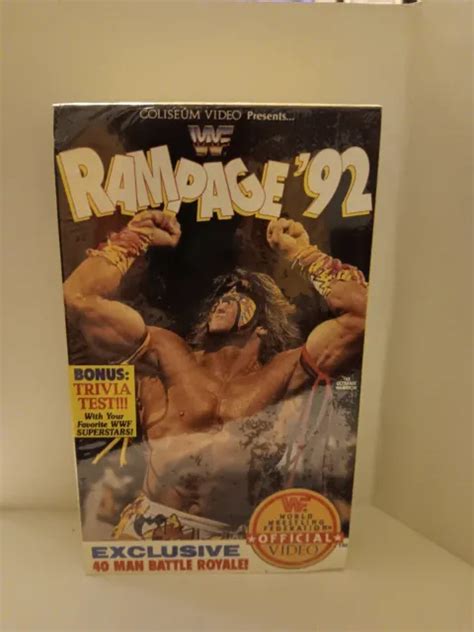 Wwf Rampage Brand New Sealed Big Box Coliseum Video Vhs Wrestling