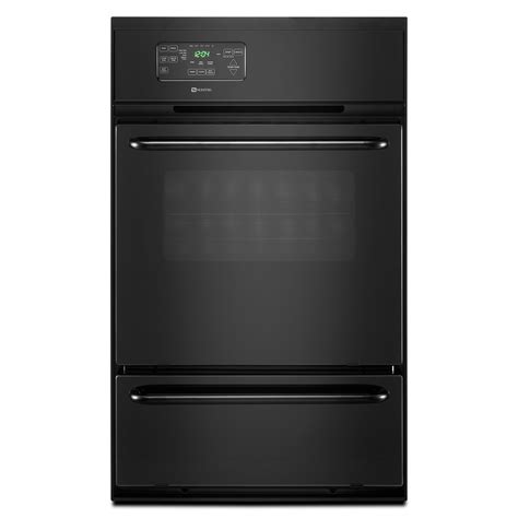 Maytag 24 Black Gas Single Standard Clean Wall Oven With Electronic