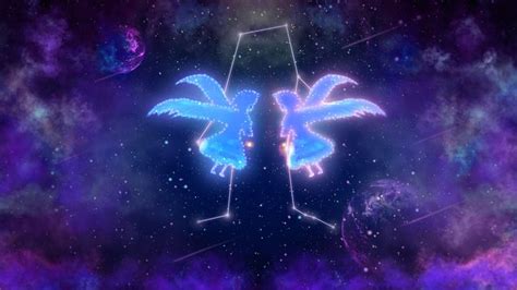 Twelve Constellations Of Gemini Fantasy Beautiful Illustration Twelve