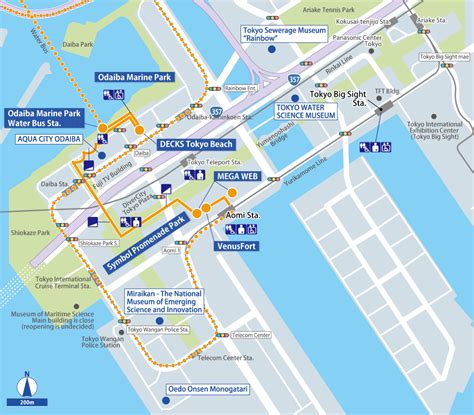 Detailed Map｜11 Odaiba｜tokyo Sightseeing Accessibility Guide