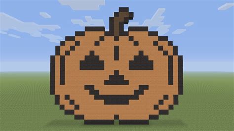 Japanese pagoda plus tea house. Minecraft Pixel Art - Halloween Pumpkin - YouTube