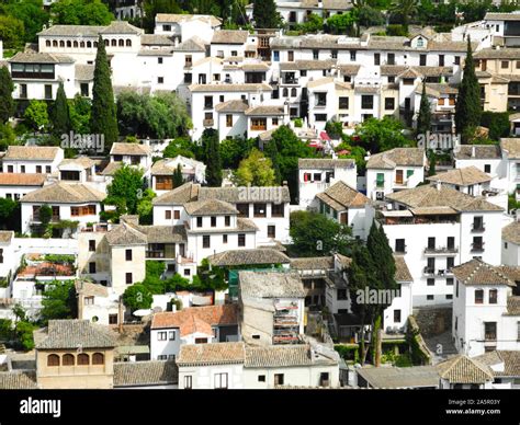 Granada Spain Albaicin Moorish Medieval Quarter Panoramic View Old