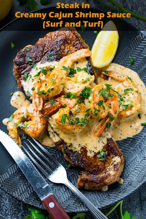 It won't stain noodles with colour. Steak in Creamy Cajun Shrimp Sauce (Surf and Turf) Recipe ...