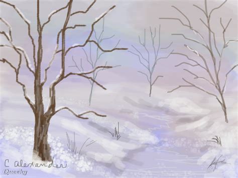 Winter ← A Landscape Speedpaint Drawing By Sketchpad Queeky Draw