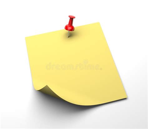 Note Paper With Pin Stock Illustration Illustration Of Communication
