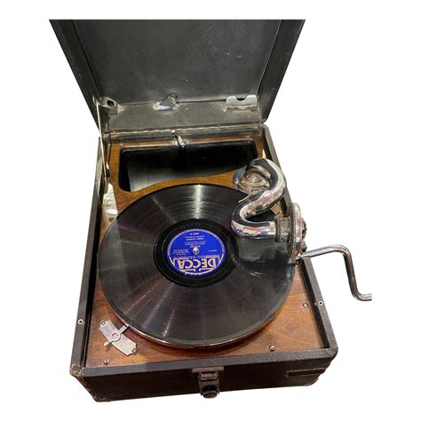 1930 Portable Gramophone His Masters Voice Phonograph For Sale At