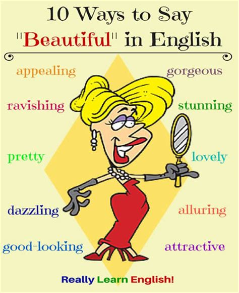 10 Ways To Say Beautiful In English English Learn Site