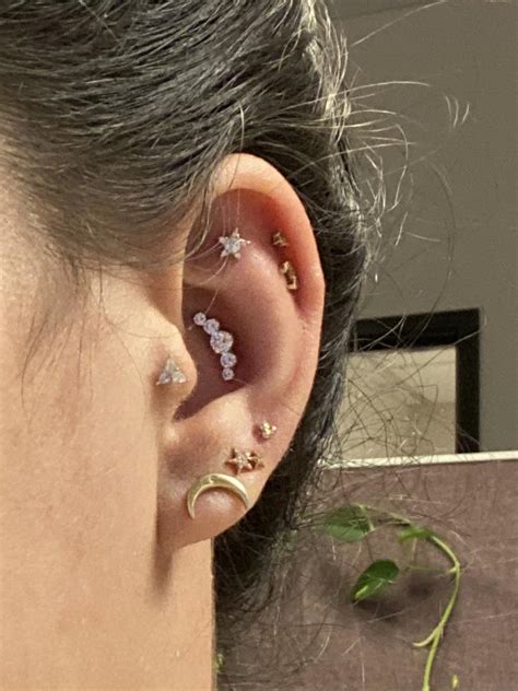 New Conch Faux Rook Flat And Double Helix R Piercing