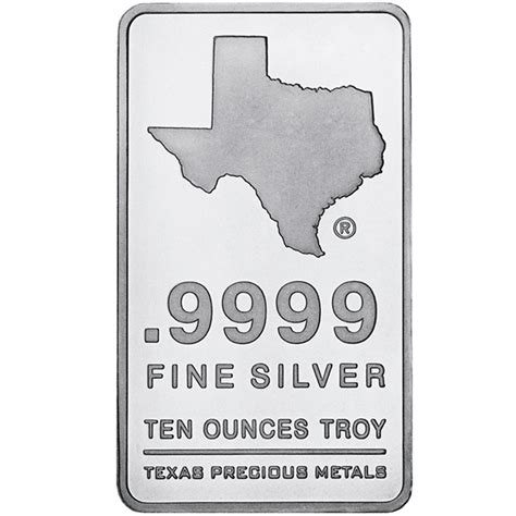 10 Oz Texas Silver Bar Texas Precious Metals