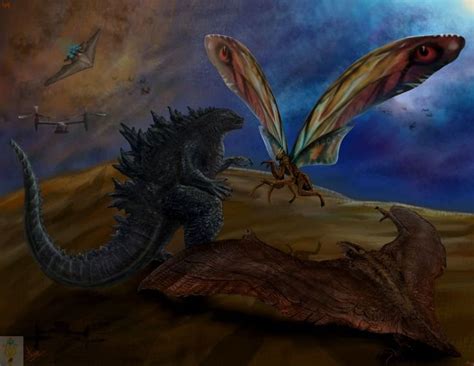 Godzilla Mothra And Rodan By Misssaber444 On Deviantart Kaiju Art