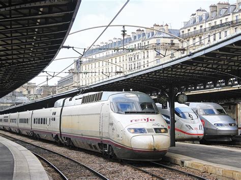 Spanish Ave Germany Ice And French Tgv High Speed Trains At Paris Est
