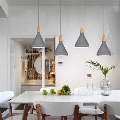 Kitchen Pendant Light Grey Pendant Lighting Bar Wood Lamp Modern