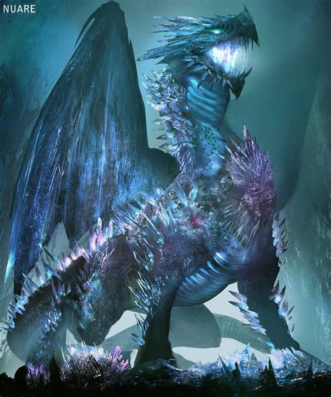 Illustration Nuare Studio Mythical Creatures Art Dark Fantasy Art Dragon Pictures