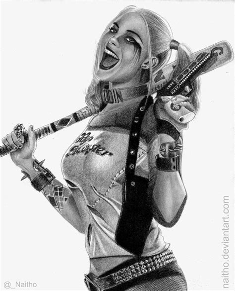 Harley Quinn Drawing Source Unknown Harley Quinn Drawing Harley