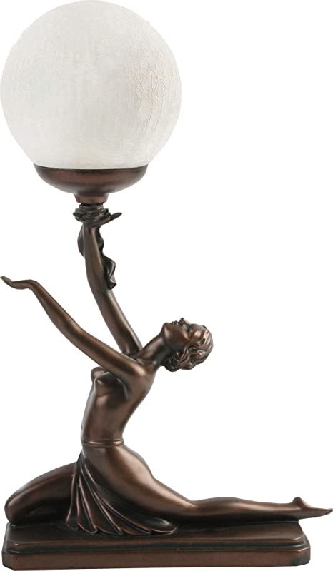 Art Deco Bronze Lighting Nora Kneeling Lamp Figure By Julianna Amazon