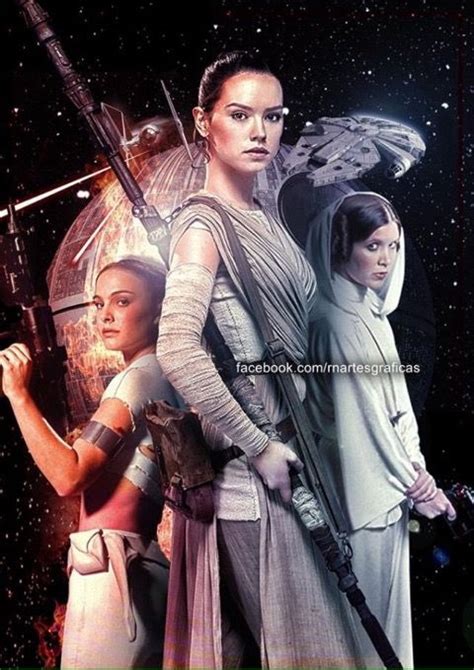 Star Wars Trilogy Of Trilogies Padme Leia And Rey Star Trek Finn Star