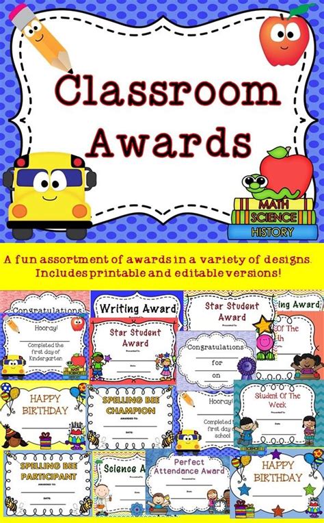 These Fun Classroom Awards Include Fill In The Blank And Editable