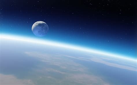 Outer Space Moon Earth 3200x2000 Wallpaper High Quality