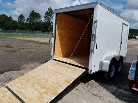 Enclosed Trailer 6x12 White Tandem Axle Ad 30 Usa Cargo Trailer