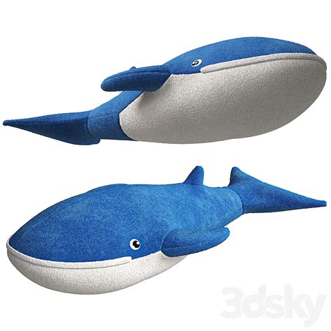 Ikea Blavingad Blue Whale Soft Toy 3d Model