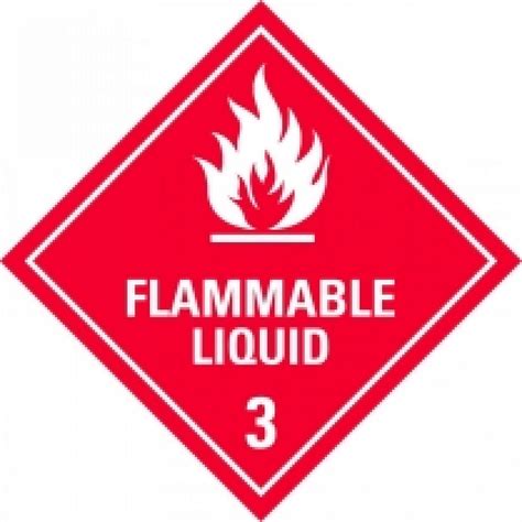 Flammable Liquid Class 3 Sign Commercial Cleaning Supplies Auckland