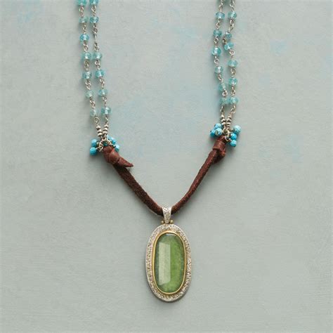 Handmade Turquoise Apatite Necklace Jewelry Design Necklace
