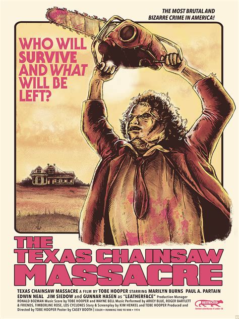 Poster The Texas Chainsaw Massacre Movie Leatherface Tobe Hooper Horror