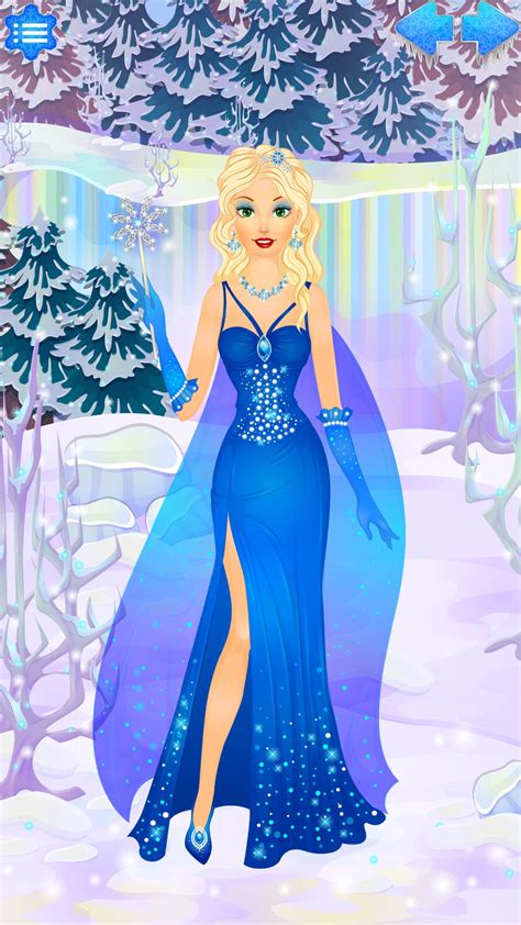 Snow Queen Dress Up And Makeup Princess Makeover Salon For Girly Girls