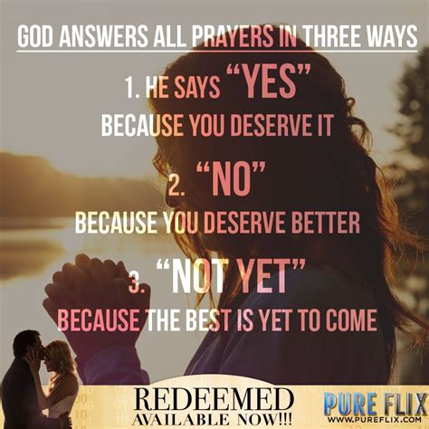 god answers prayers in three ways quote shortquotes cc