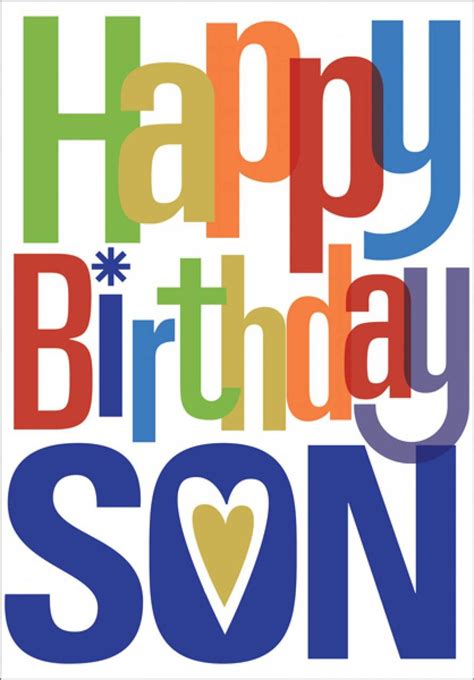 Wonderful Son Free Printable Birthday Cards For Son
