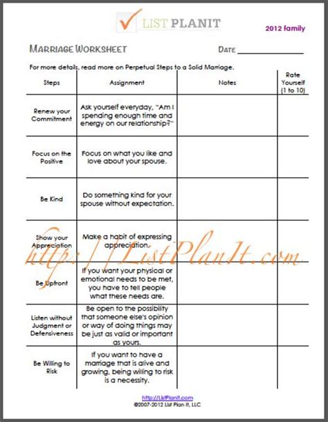12 Marriage Worksheet Marriage Retreat Pinterest Marriage And Worksheets