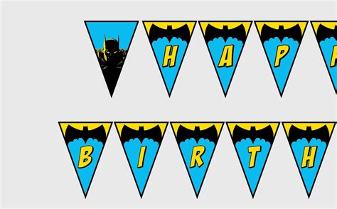 6 Best Images Of Batman Happy Birthday Banner Printable Printable