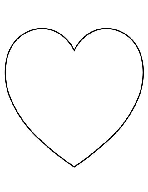 Printable Heart Shape Template Clipart Best