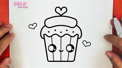 how to draw a cute cupcake step by step draw cute things