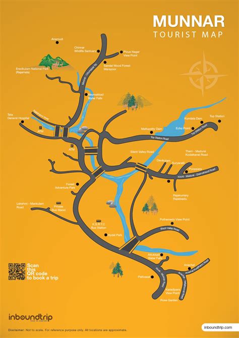 Kerala has eight national highways which run for about 1811.52 km. #Munnar Tourist Map | Kerala Tourist Maps in 2019 ...